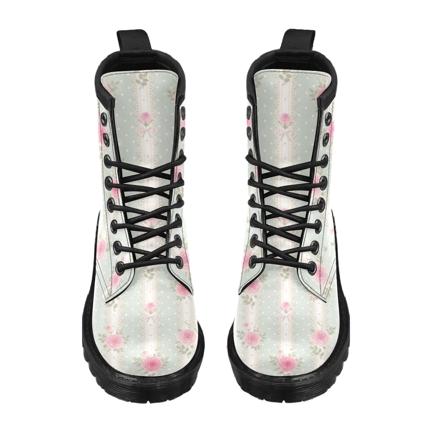 Rose Pattern Print Design RO016 Women's Boots
