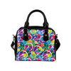 Peace Sign Colorful Pattern Print Design A02 Shoulder Handbag