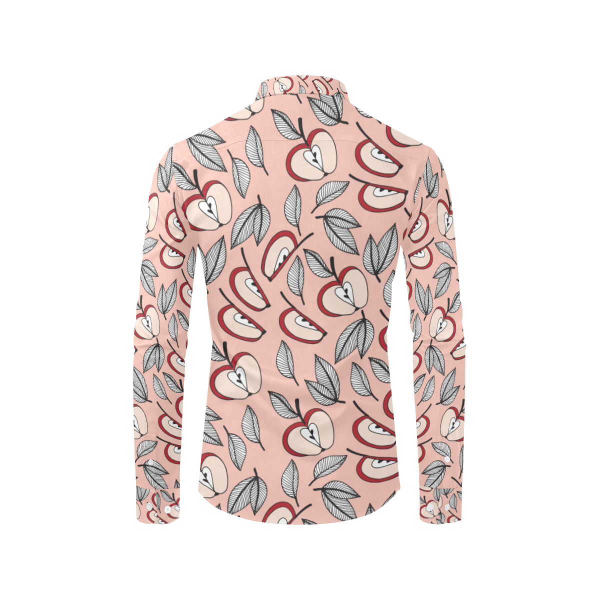 Apple Pattern Print Design AP04 Men's Long Sleeve Shirt