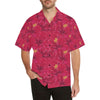 Hibiscus Red Pattern Print LKS308 Men's Hawaiian Shirt