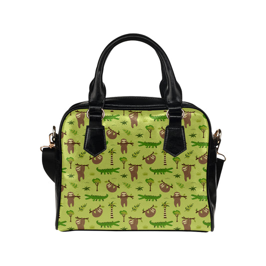 Alligator Pattern Print Design 04 Shoulder Handbag