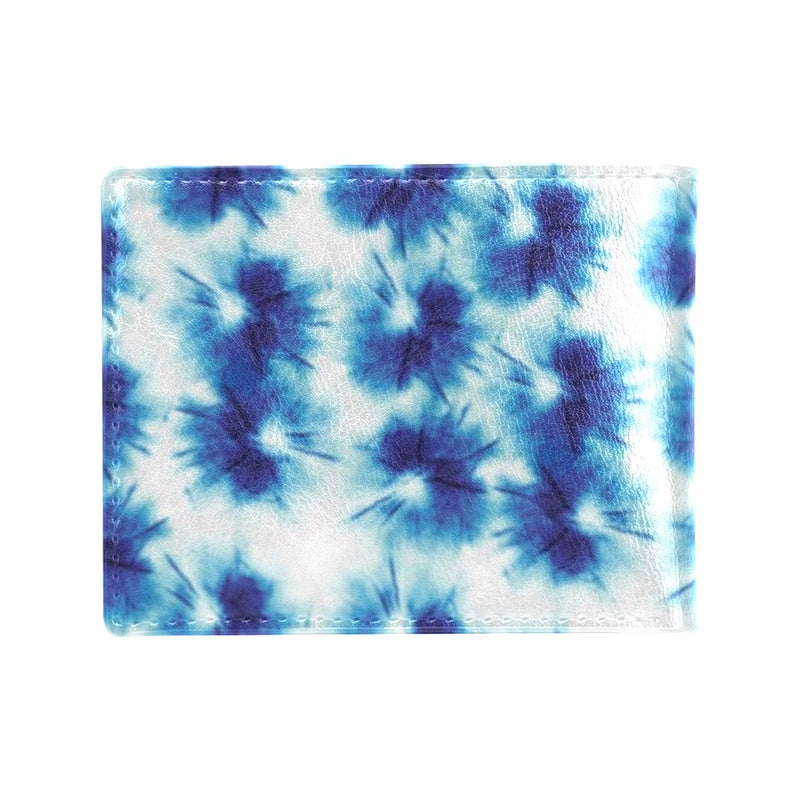 Tie Dye Blue Print Design LKS305 Men's ID Card Wallet