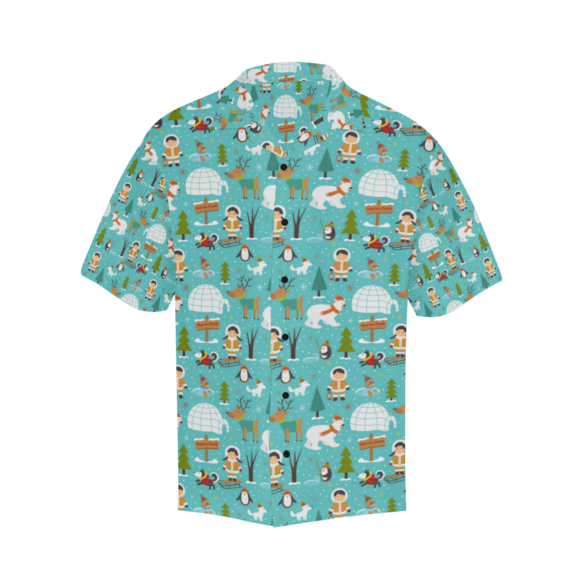 Eskimo Pattern Print Design 01 Men's Hawaiian Shirt