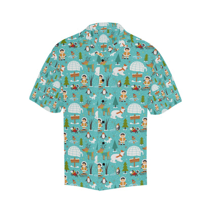 Eskimo Pattern Print Design 01 Men's Hawaiian Shirt