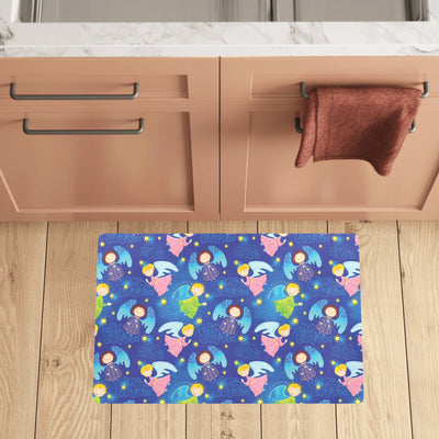 Angel Little Pattern Print Design 02 Kitchen Mat