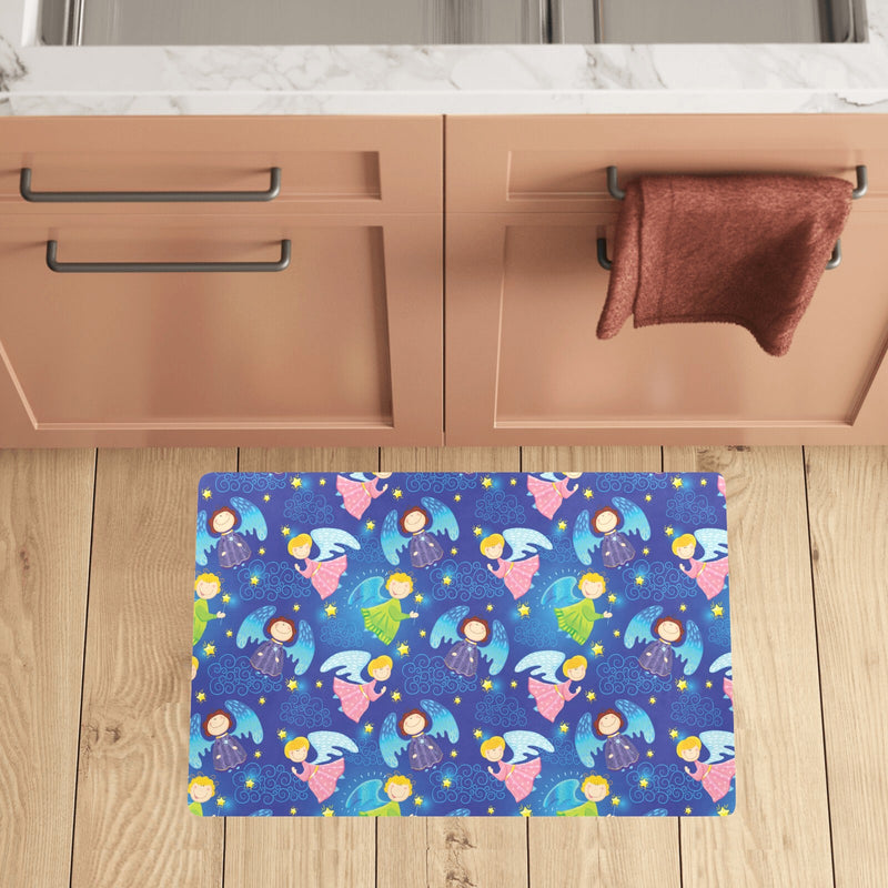 Angel Little Pattern Print Design 02 Kitchen Mat