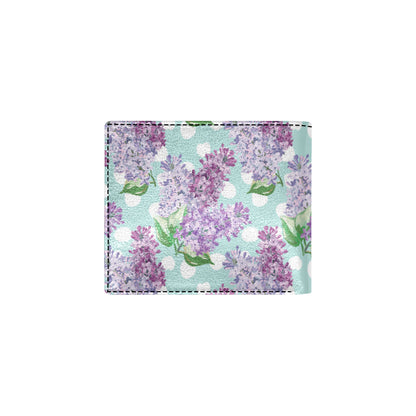 Lilac Pattern Print Design 02 Men's ID Card Wallet