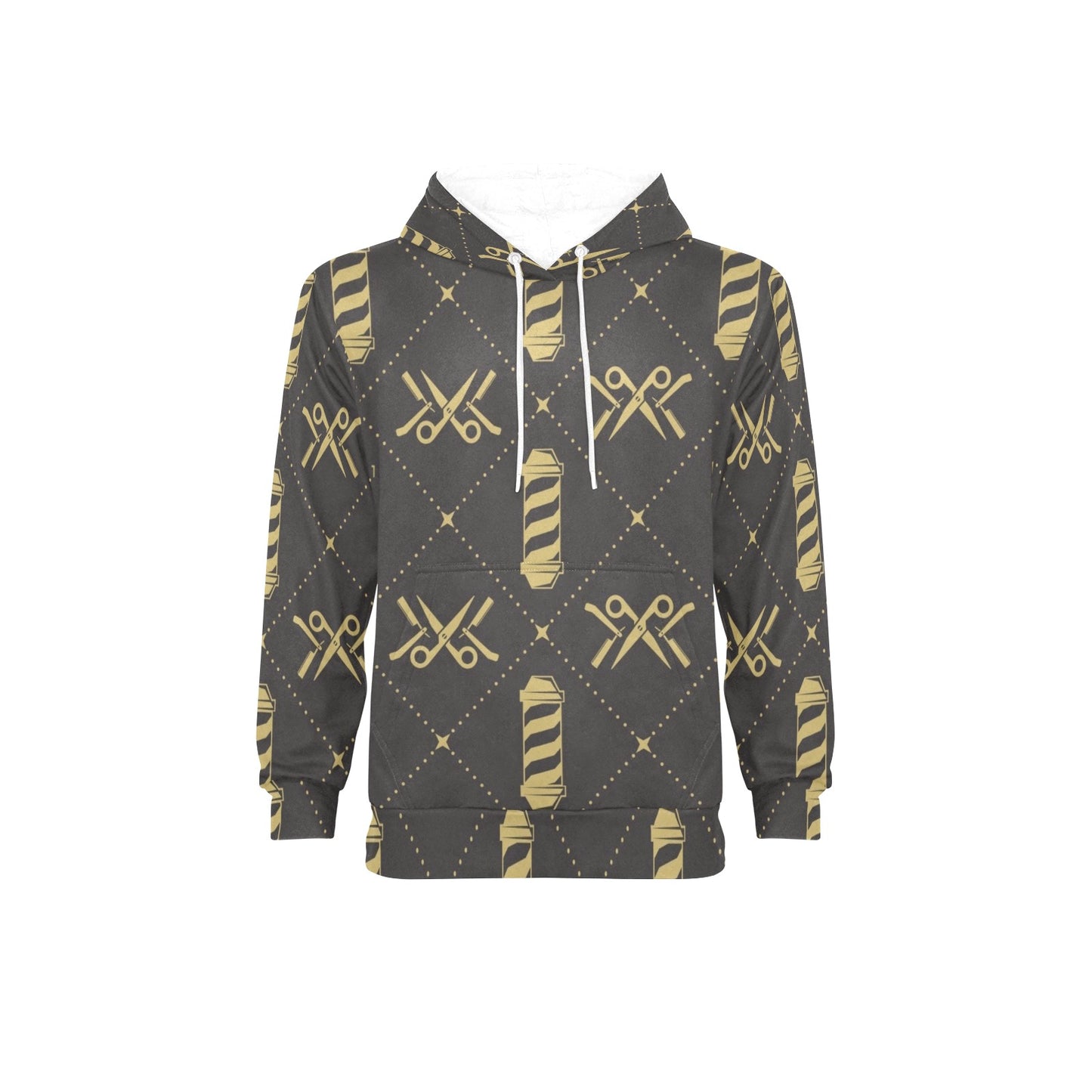 Barber Design Print Pattern JJ008 Men's Pullover Hoodie
