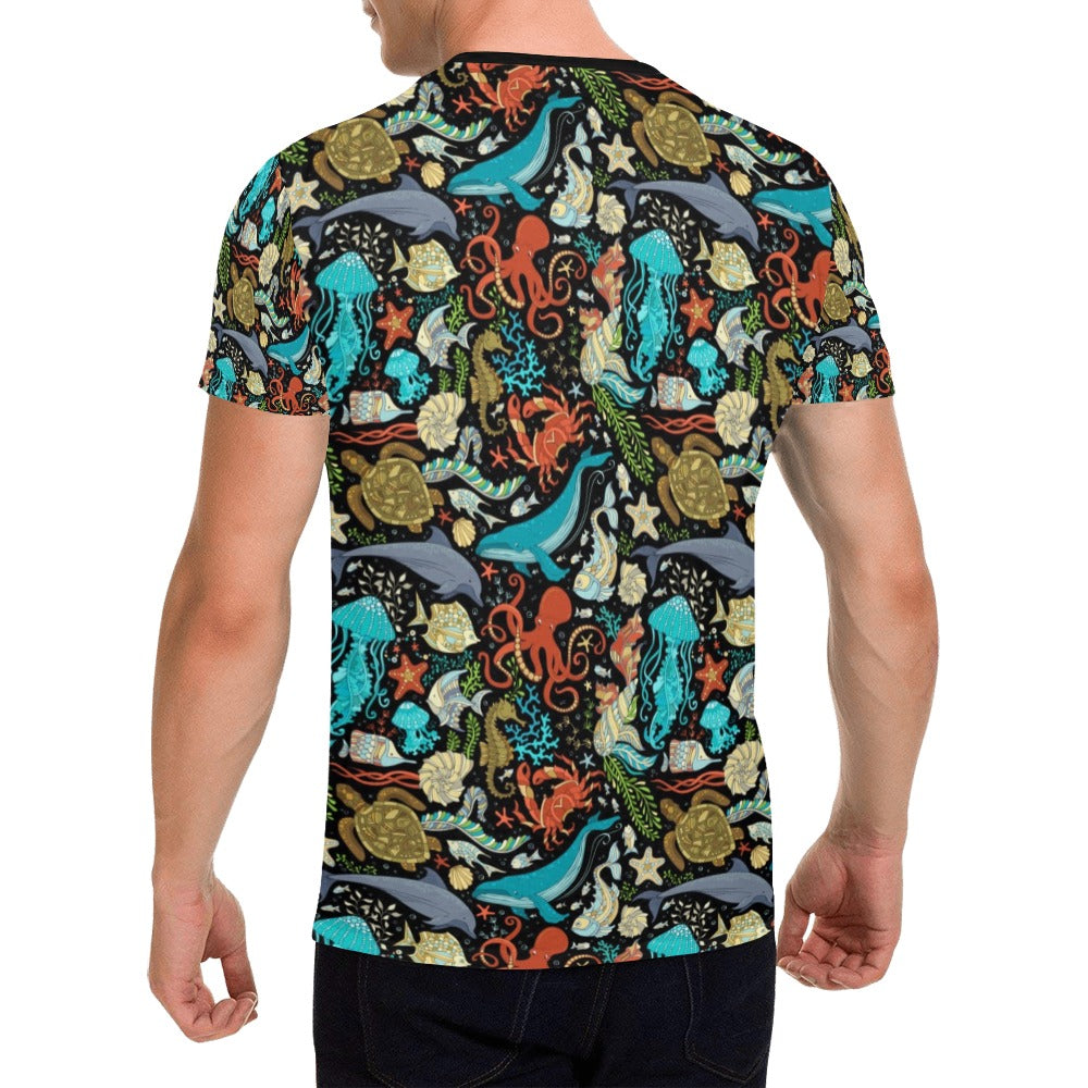 Underwater Animal Print Design LKS301 Men's All Over Print T-shirt