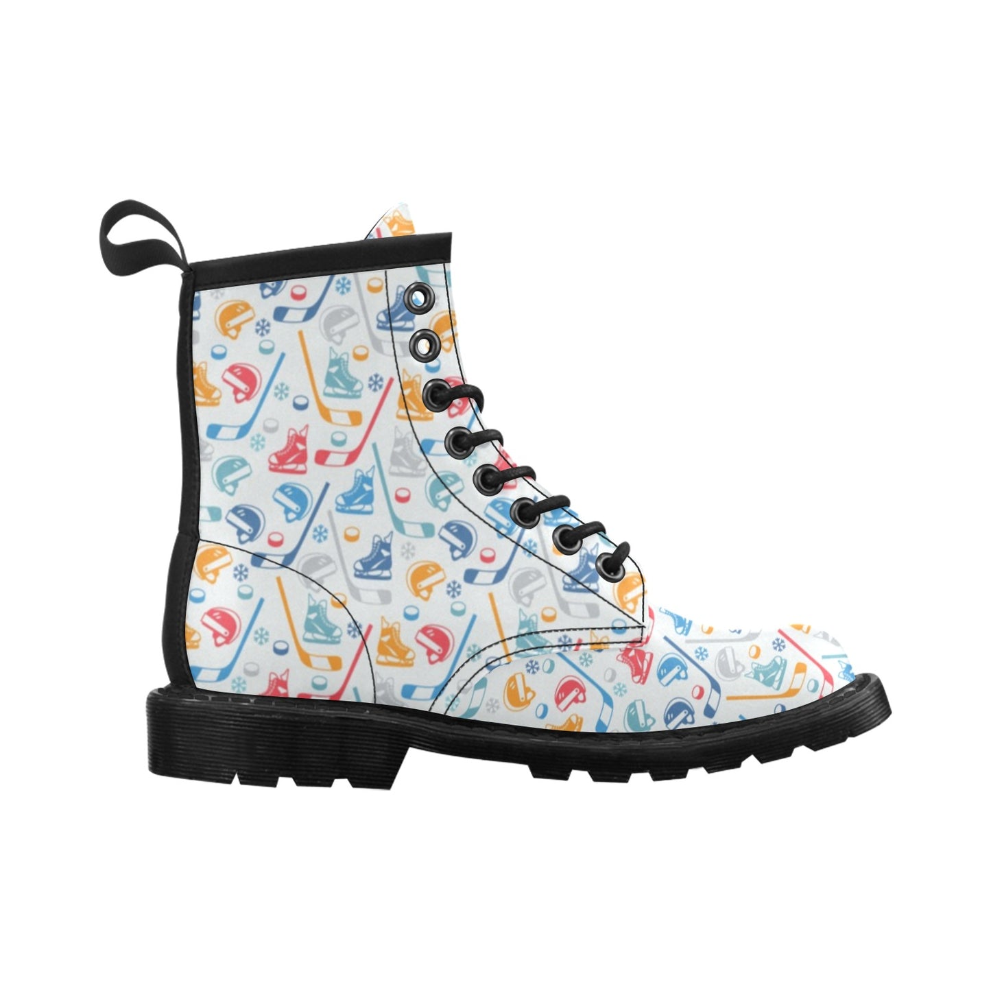 Hockey Equipment Print Design LKS301 Women's Boots