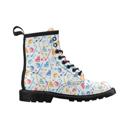 Hockey Equipment Print Design LKS301 Women's Boots