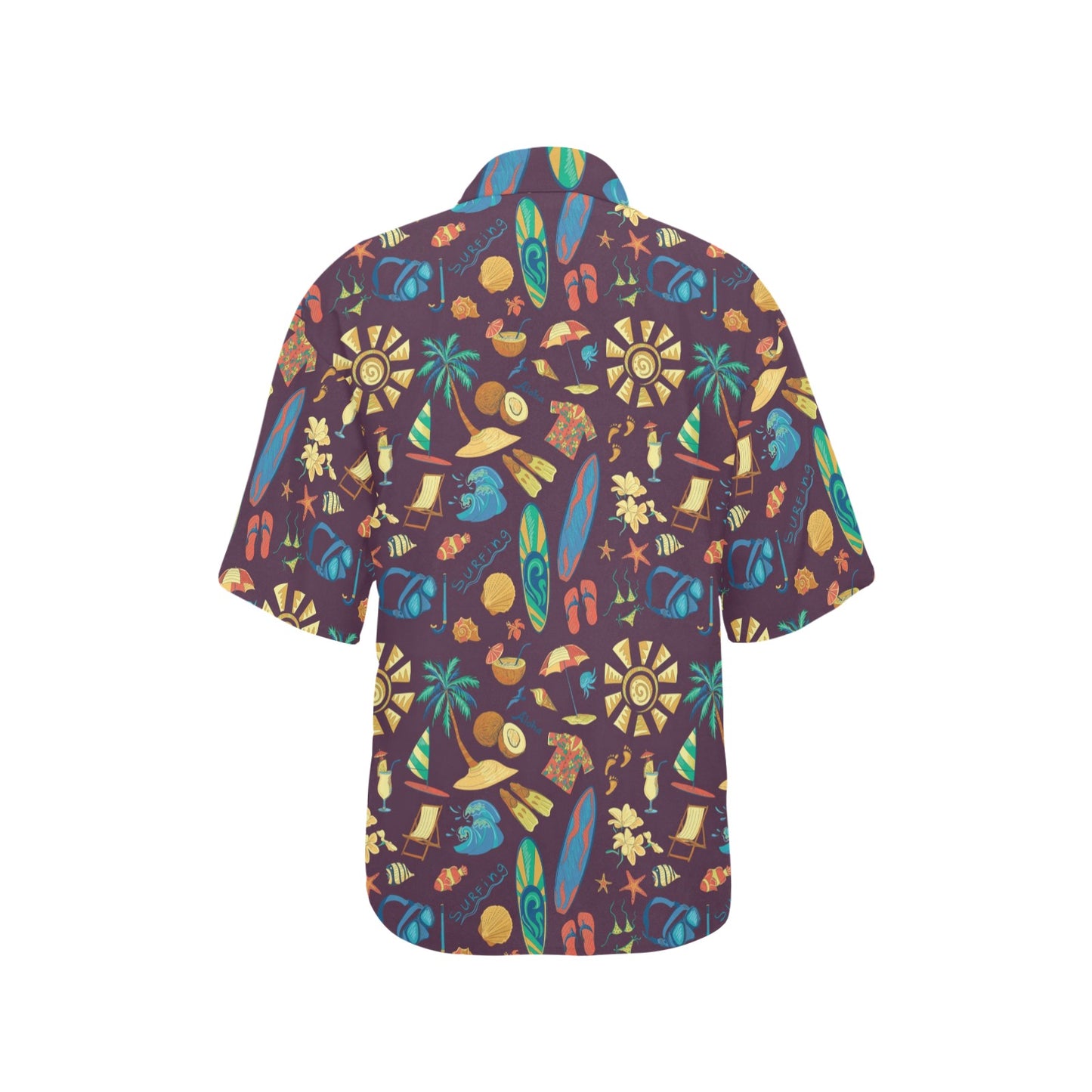 Aloha Hawaii Pattern Print Design 01 Women's Hawaiian Shirt