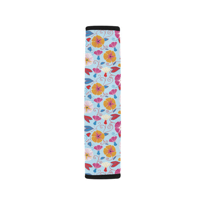 Morning Glory Pattern Print Design MG06 Car Seat Belt Cover