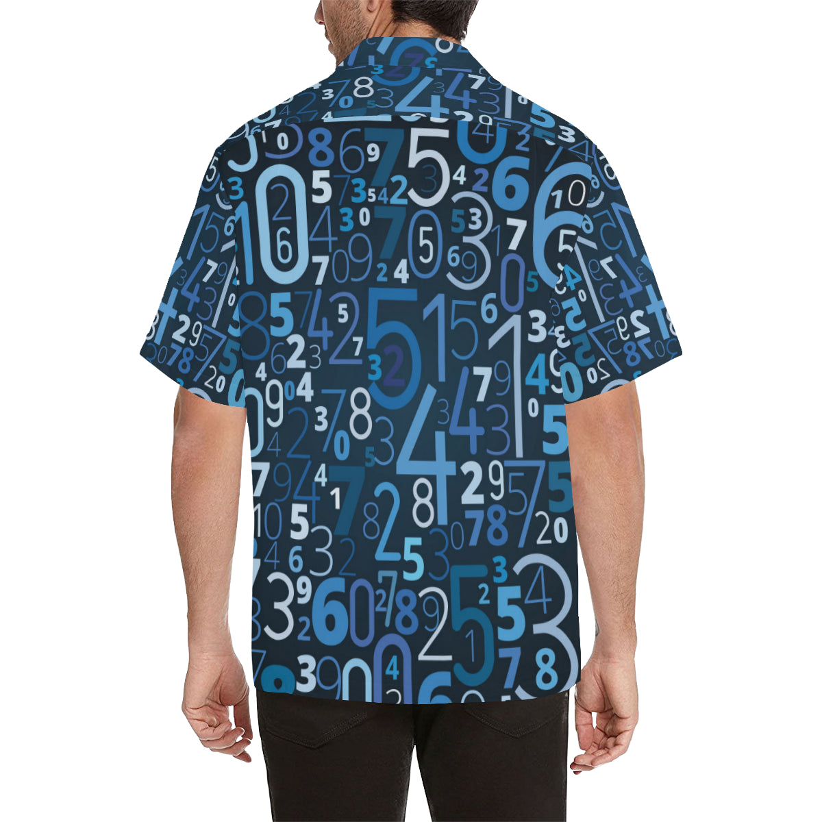 Number Pattern Print Design A02 Men's Hawaiian Shirt