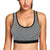 Elm Leave Grey Print Pattern Sports Bra