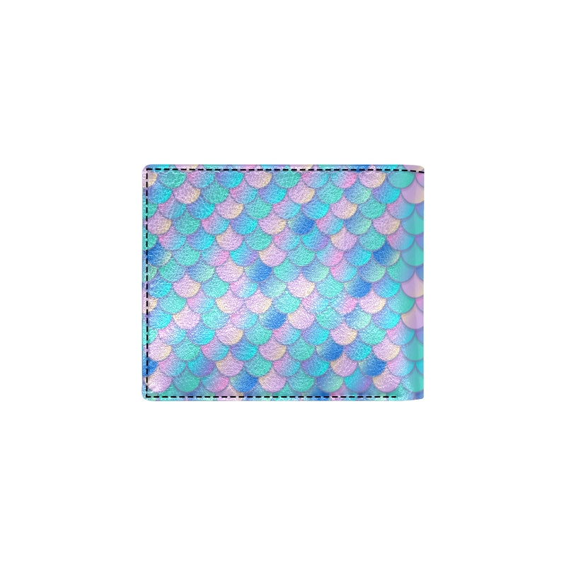 Mermaid Scales Pastel Pattern Print Design 07 Men's ID Card Wallet