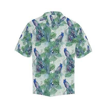 Peacock Pattern Print Design A02 Men's Hawaiian Shirt