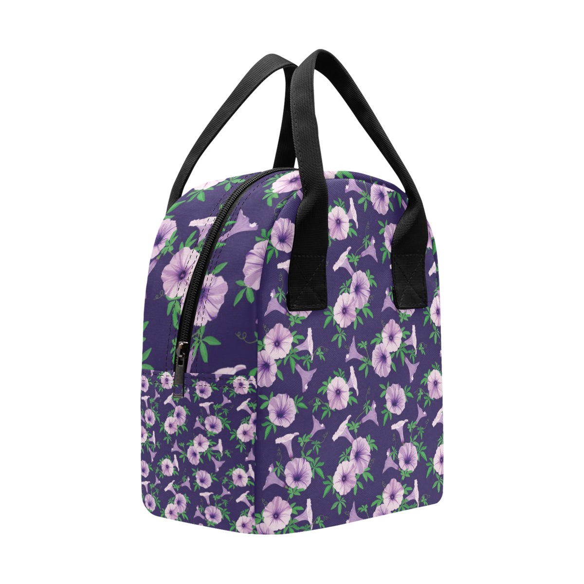 Morning Glory Pattern Print Design MG01 Insulated Lunch Bag