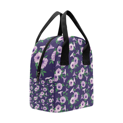 Morning Glory Pattern Print Design MG01 Insulated Lunch Bag