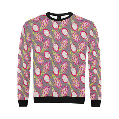 Dragonfruit Pattern Print Design DF03 Men Long Sleeve Sweatshirt