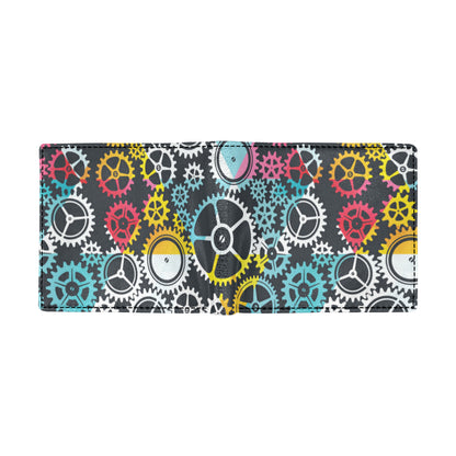 Mechanic Pattern Print Design 02 Men's ID Card Wallet