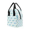 Sea Turtle Pattern Print Design T01 Insulated Lunch Bag