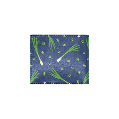 Leek Pattern Print Design 02 Men's ID Card Wallet