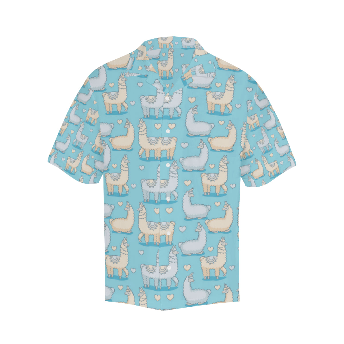 Alpaca Pattern Print Design 06 Men's Hawaiian Shirt