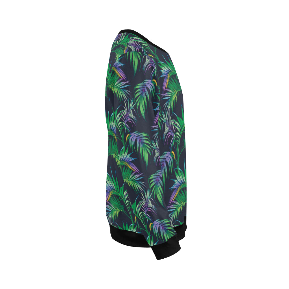 Palm Leaves Pattern Print Design PL04 Men Long Sleeve Sweatshirt