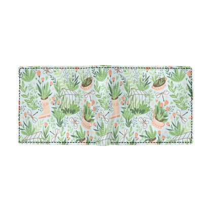 Gardening Pattern Print Design G04 Men's ID Card Wallet