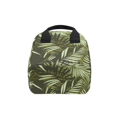 Palm Leaves Pattern Print Design PL05 Insulated Lunch Bag