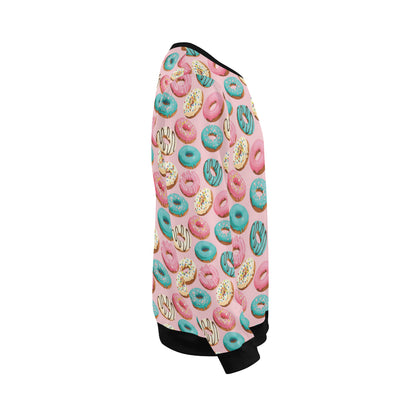 Donut Pattern Print Design DN06 Men Long Sleeve Sweatshirt
