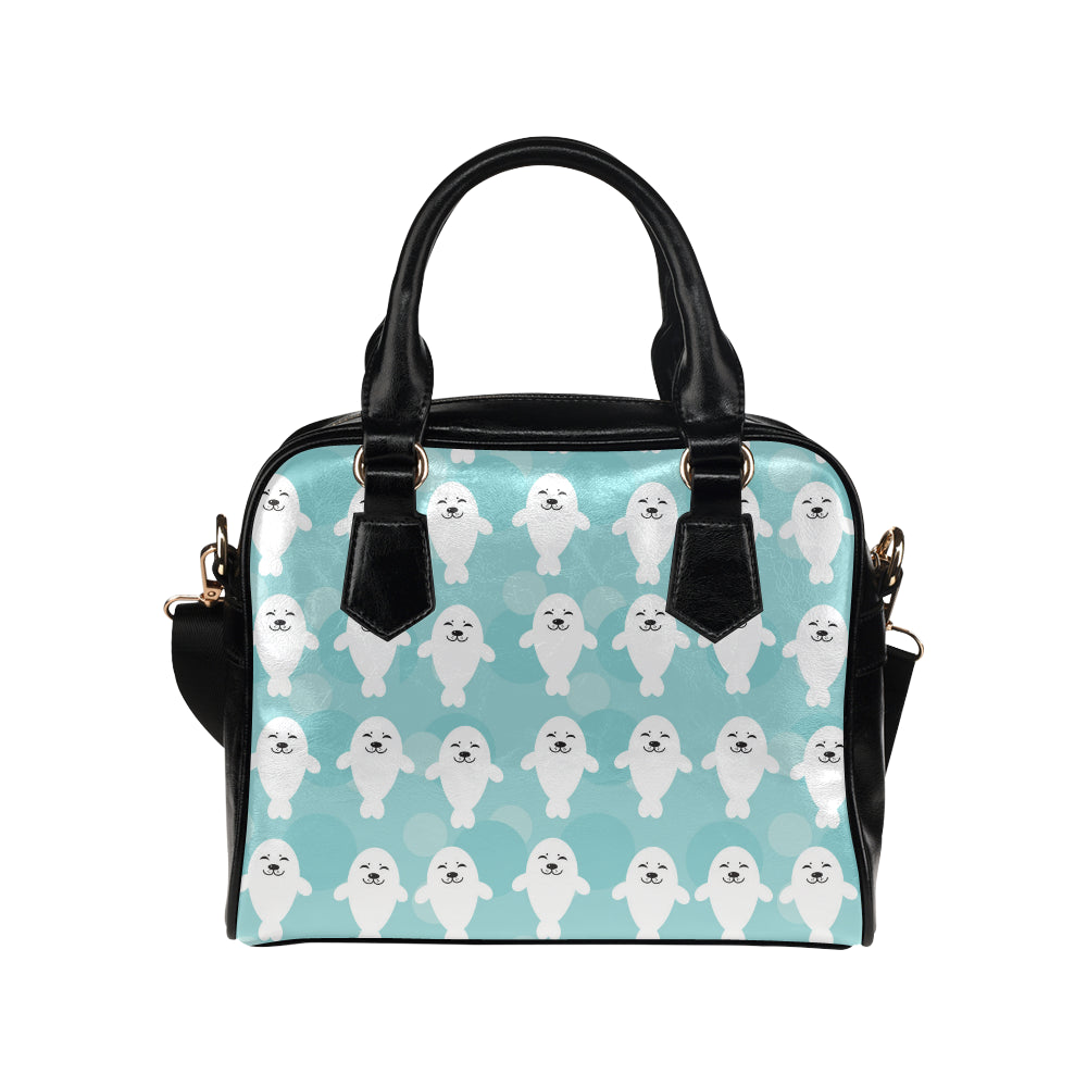 Sea Lion Baby Pattern Print Design 01 Shoulder Handbag