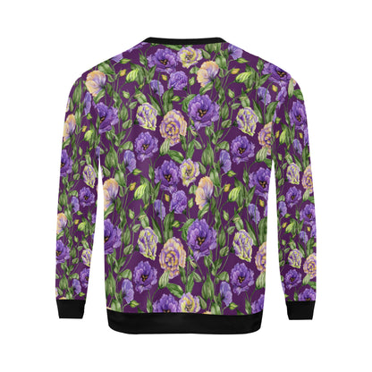 Lisianthus Pattern Print Design LT03 Men Long Sleeve Sweatshirt