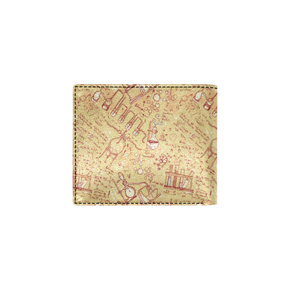 Chemical Pattern Print Design 01 Men's ID Card Wallet