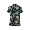 Sea Turtle Stamp Pattern Men's Short Sleeve Button Up Shirt