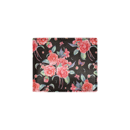 Camellia Pattern Print Design CM03 Men's ID Card Wallet