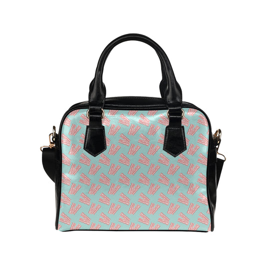 Bacon Pattern Print Design 04 Shoulder Handbag