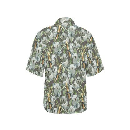 Koala Pattern Design Print Women's Hawaiian Shirt