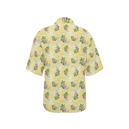 Surf Catch the Wave Design Women's Hawaiian Shirt