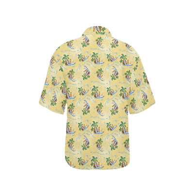 Surf Catch the Wave Design Women's Hawaiian Shirt