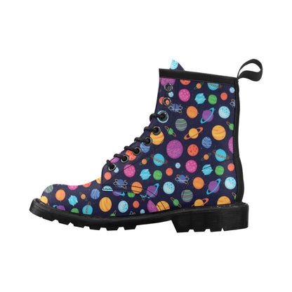 Planet Multicolor Print Design LKS302 Women's Boots