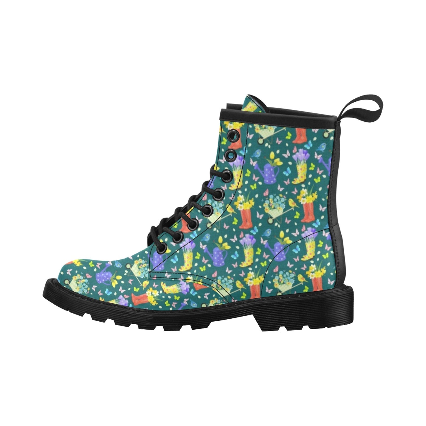 Gardening Pattern Print Design G08 Women's Boots