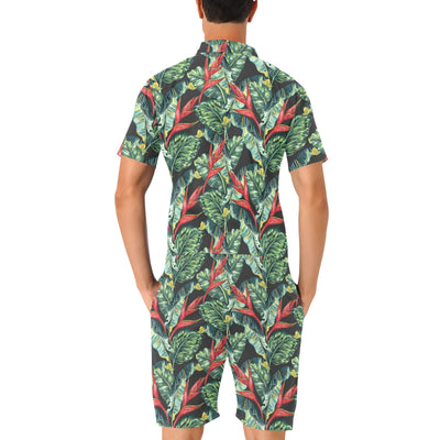 Bird Of Paradise Pattern Print Design BOP06 Men's Romper