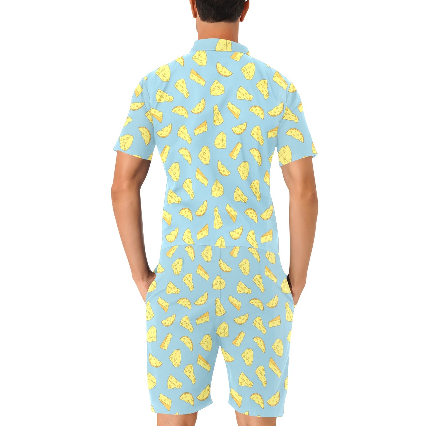 Cheese Pattern Print Design 04 Men's Romper