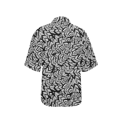 Tribal Pattern Print Design LKS302 Women's Hawaiian Shirt