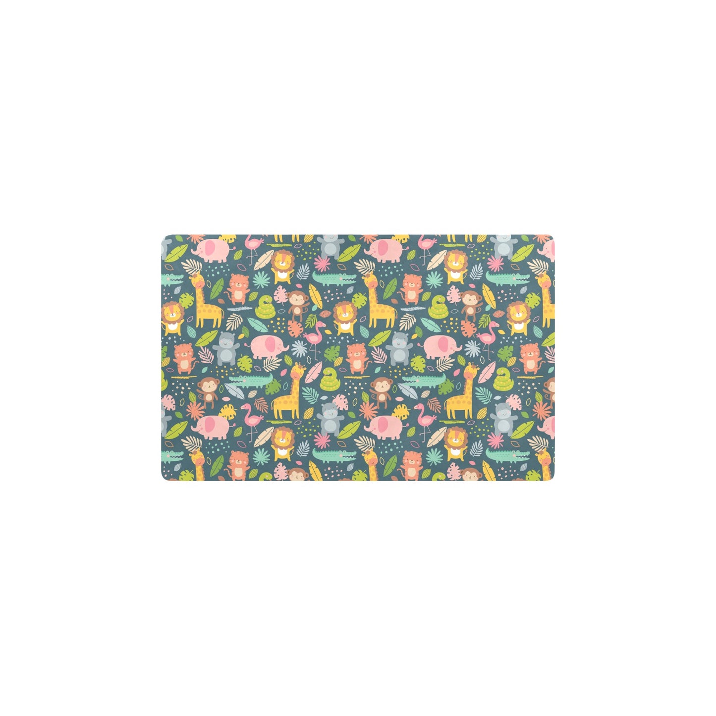 Safari Animal Cartoon Print Design LKS305 Kitchen Mat
