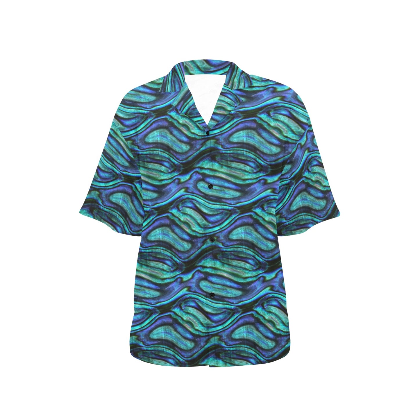 Abalone Pattern Print Design 02 Women's Hawaiian Shirt