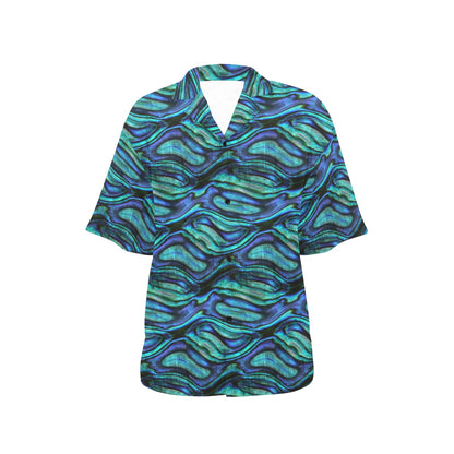 Abalone Pattern Print Design 02 Women's Hawaiian Shirt