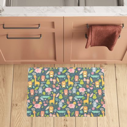 Safari Animal Cartoon Print Design LKS305 Kitchen Mat